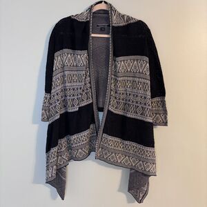 Peruvian Connection Pima Cotton Southwestern Waterfall Cardigan Sz M Nomad Boho